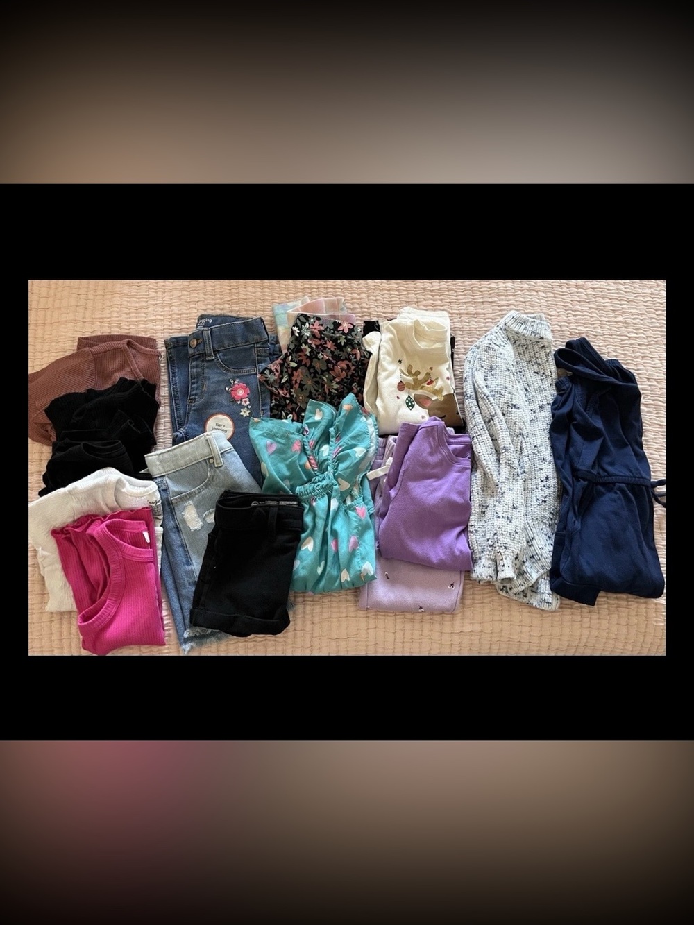 Bundle 18 Girls Clothes Size 4 / 5 Leggings Shorts Tank Top Shorts Shirts Jeans